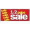 Signmission HALF PRICE SALE BANNER SIGN 1/2 huge retail clearance discount off B-96 Half Price Sale - alternate 1